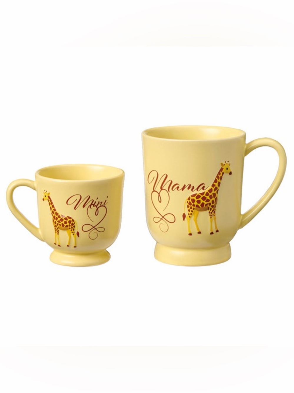 Crofton Mama Giraffe and Baby Giraffe Mug Set